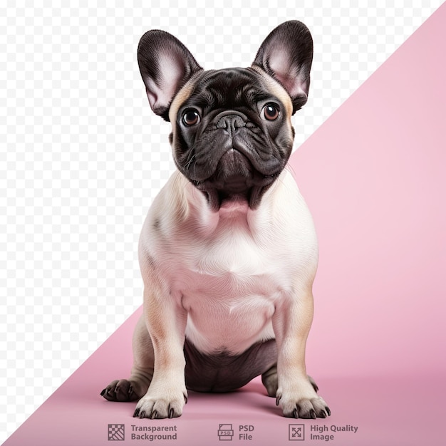 PSD french bulldog on transparent background