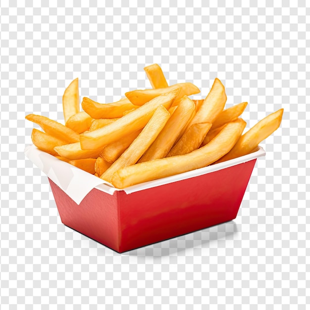 PSD french fries cup transparency background psd