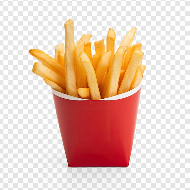 PSD french fries cup transparency background psd