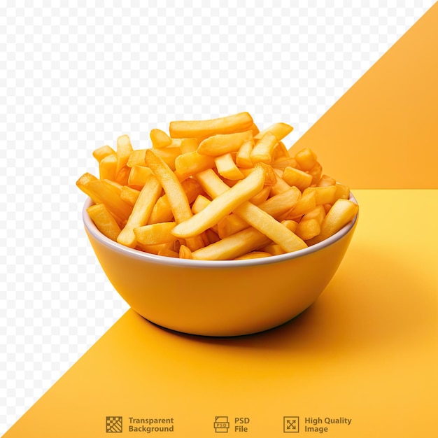 French fries isolated on transparent background