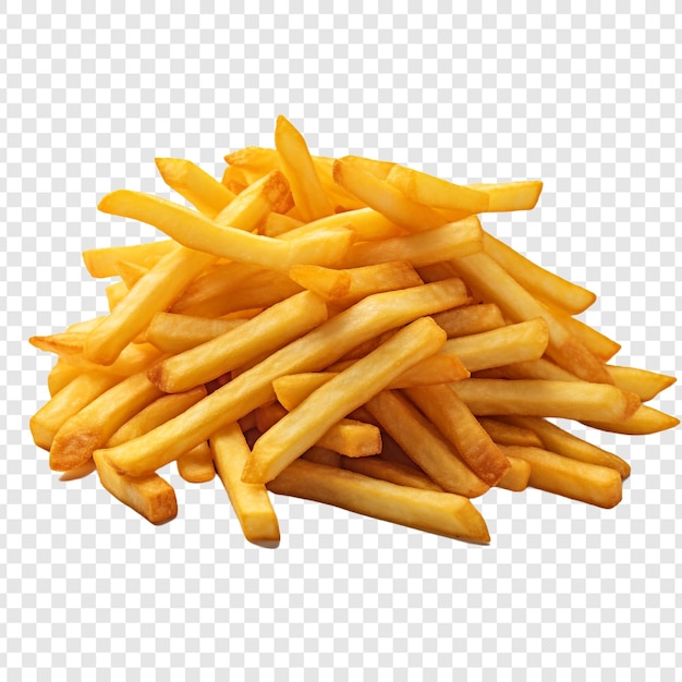 PSD french fries isolated on transparent background