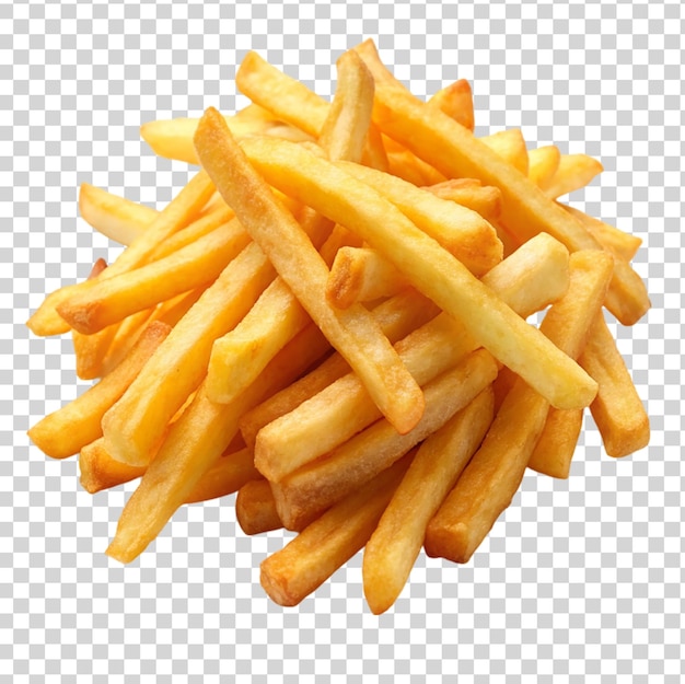 PSD french fries isolated on transparent background