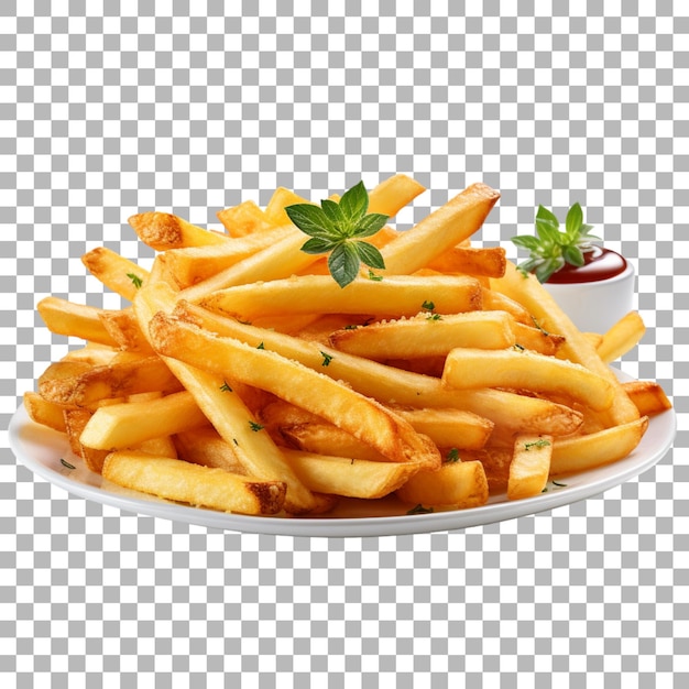 PSD french fries on transparent background