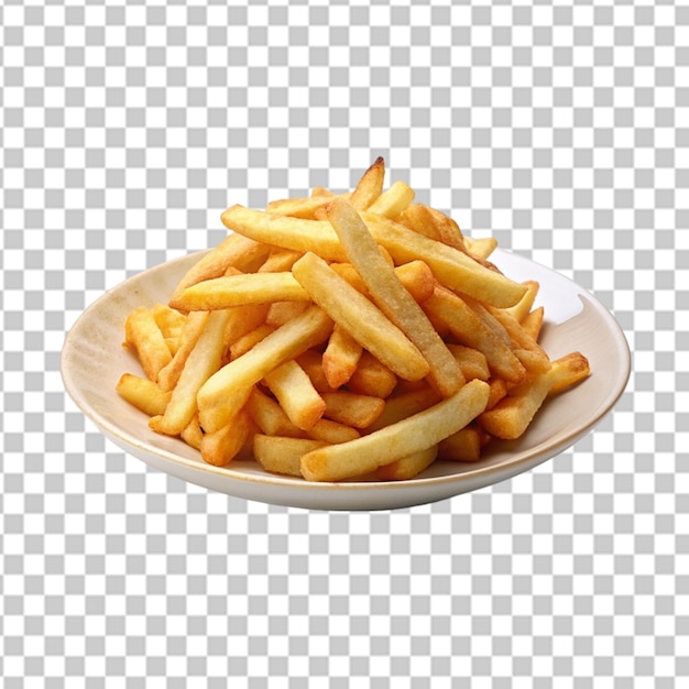 PSD french fries on white background