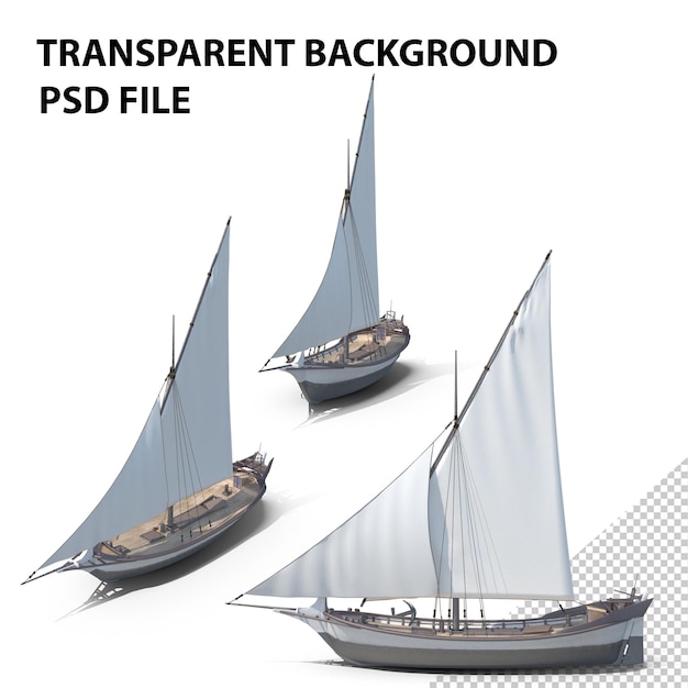 PSD french merchant vessel png