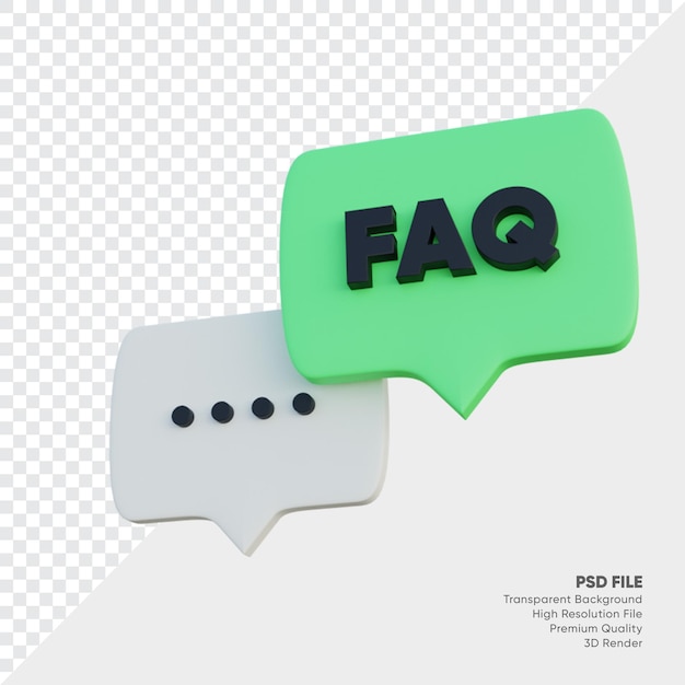 Frequently Asked Questions bubble dots and FAQ text