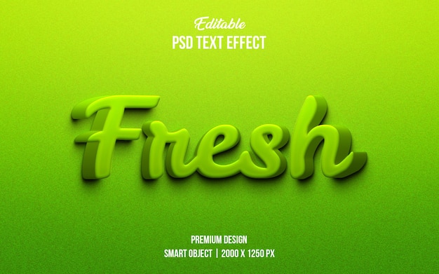 Fresh 3d editable gradient text effect