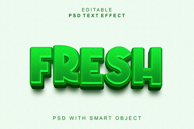 Fresh 3d text effect