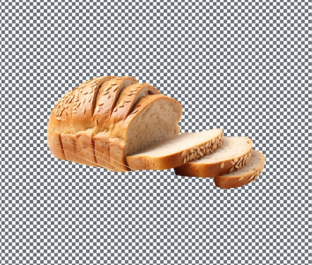 Fresh ancient wheat bread isolated on transparent background