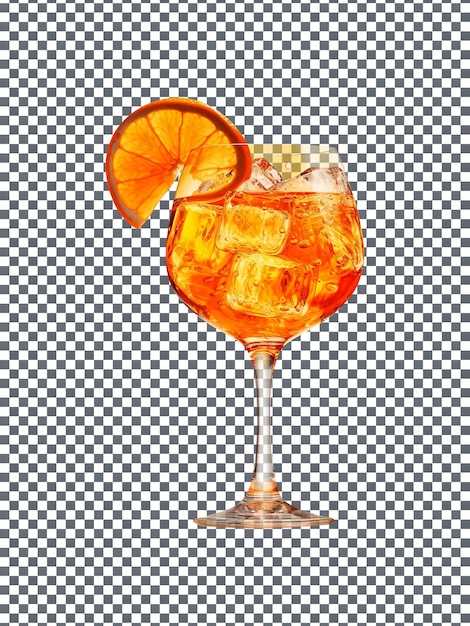 Свежее стекло Aperol spritz, изолированное на прозрачном фоне