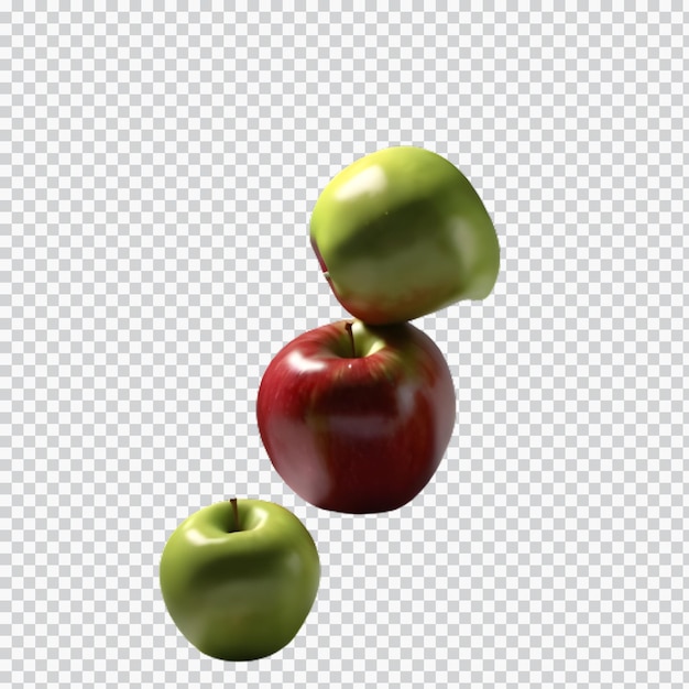 A Fresh apple 3d rendering isolated