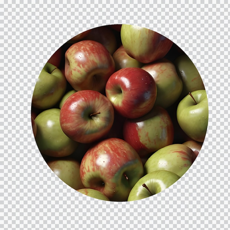PSD a fresh apple 3d rendering isolated