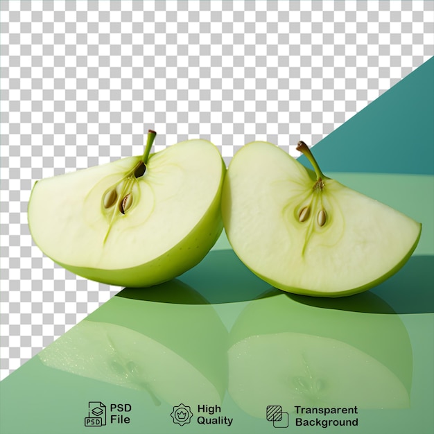 PSD fresh apple slices isolated on transparent background include png filel