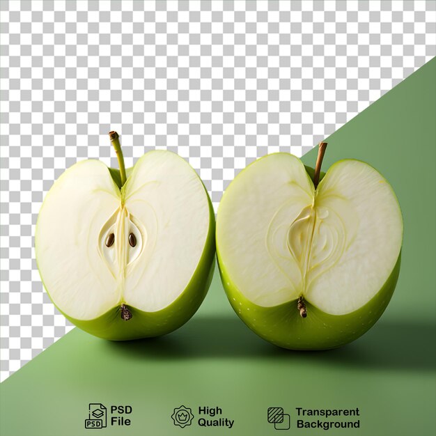 PSD fresh apple slices isolated on transparent background include png filel