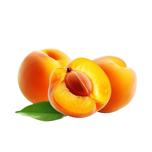 PSD fresh apricots high quality isolated