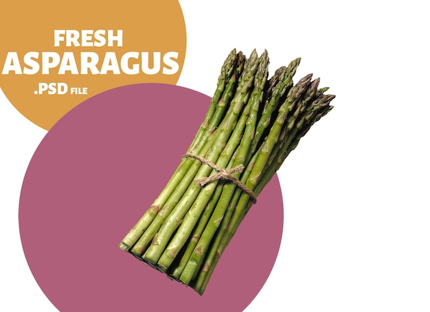 PSD fresh asparagus isolated on transparent background psd