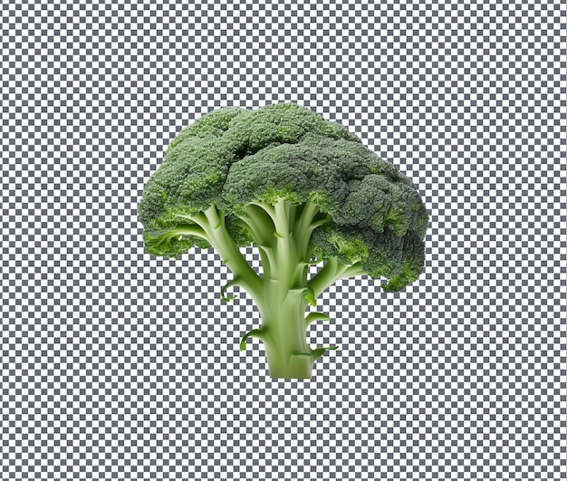 PSD fresh and beautiful arcadia broccoli isolated on transparent background