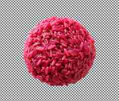 PSD fresh and beautiful beetroot risotto isolated on transparent background