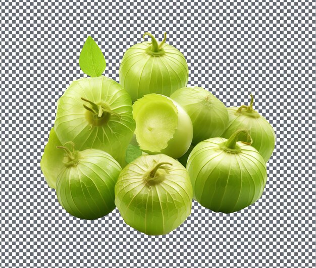 PSD fresh and beautiful tomatillos isolated on transparent background