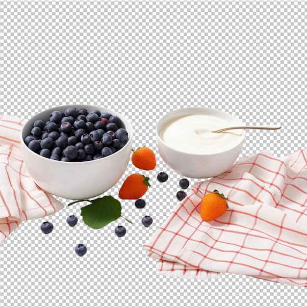 PSD fresh berries and yogurt