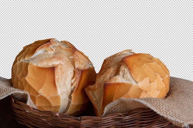 PSD fresh bread in rustic bakery with traditional oven png transparent background