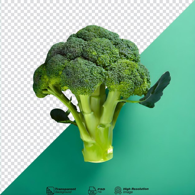 Broccoli freschi isolati su uno sfondo trasparente.