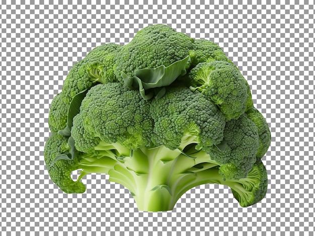 PSD fresh broccoli vegetable isolated on transparent background