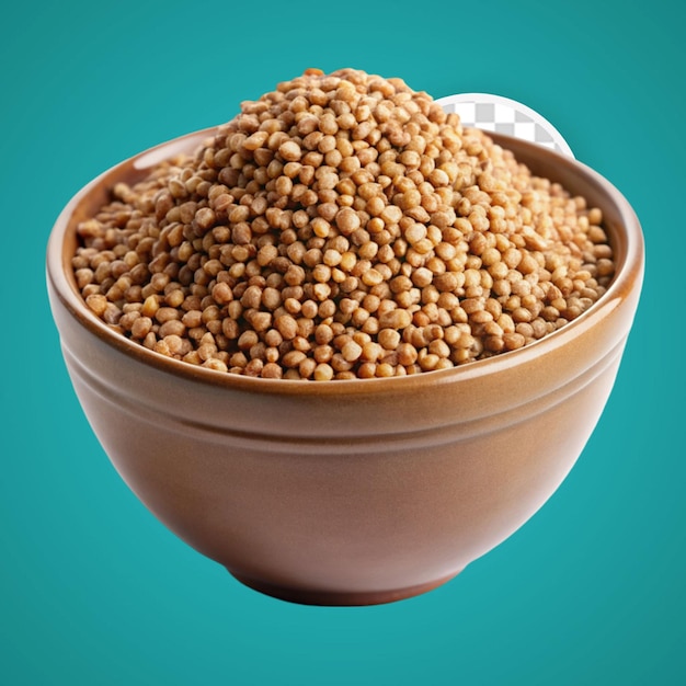 PSD fresh brown lentils isolated on a transparent background