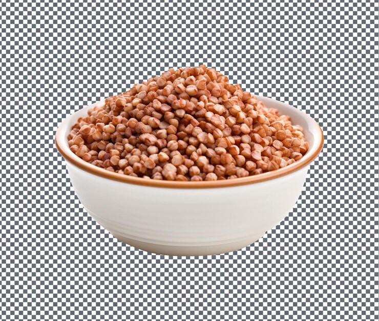 PSD fresh buckwheat groats dried isolated on transparent background