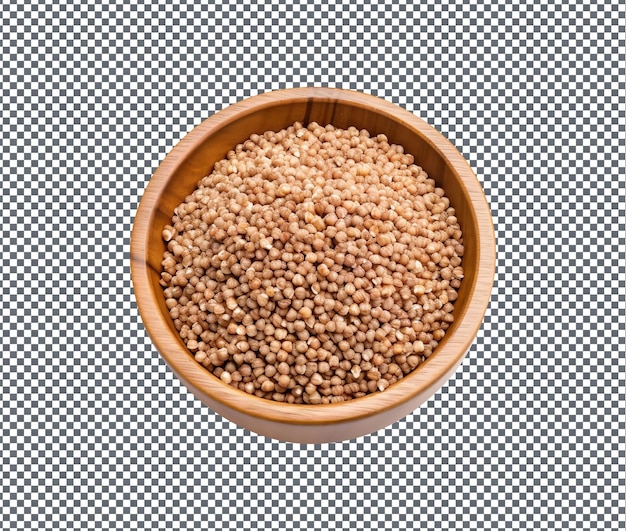 Fresh buckwheat groats dried isolated on transparent background