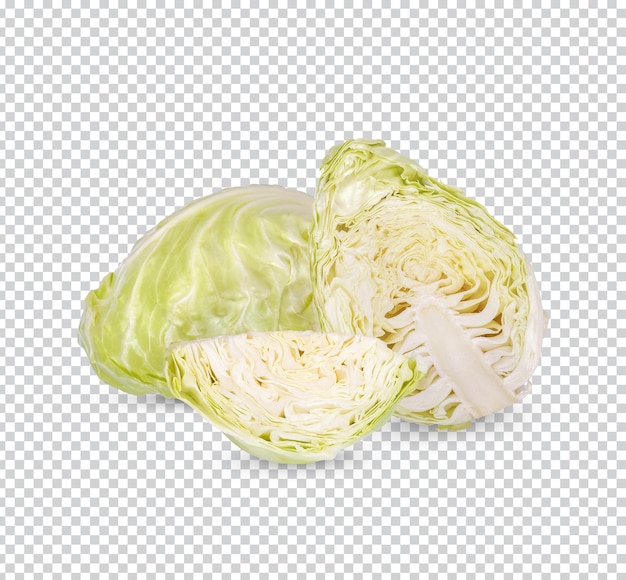 Fresh cabbage in heart shape isolated premium psd