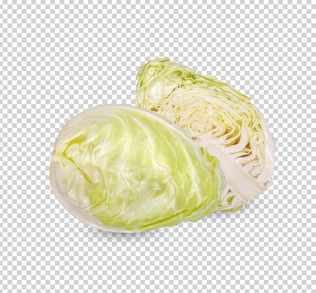 PSD fresh cabbage in heart shape isolated premium psd