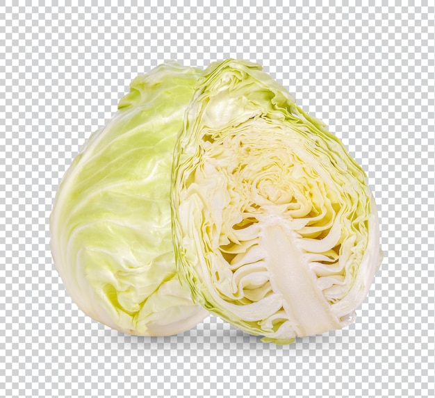 PSD fresh cabbage in heart shape isolated premium psd