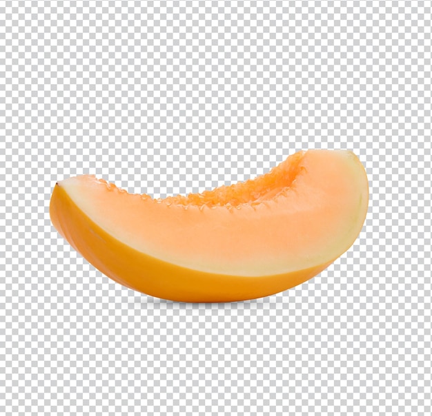 Fresh cantaloupe sliced isolated premium psd