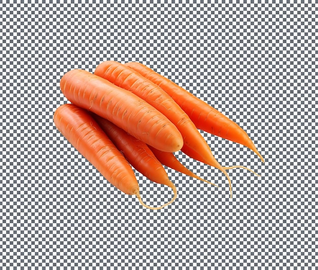 PSD Свежая морковь, выделенная на прозрачном фоне