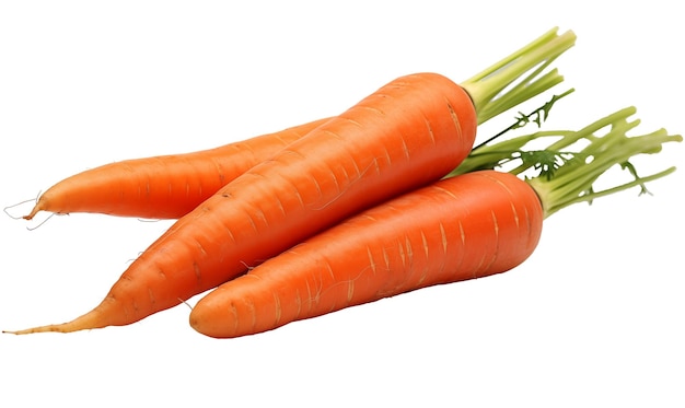 PSD Свежие моркови, изолированные на прозрачном фоне концепция здорового питания