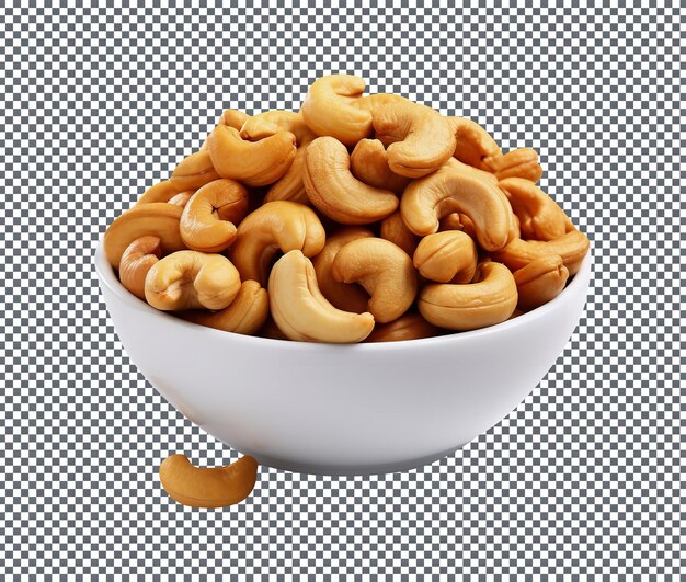 PSD cashews freschi cashews isolati su sfondo bianco