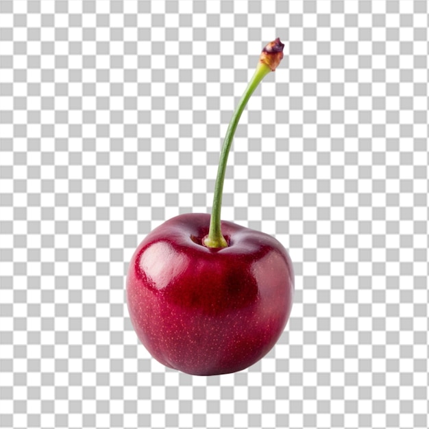 PSD a fresh cherry isolated on transparent background