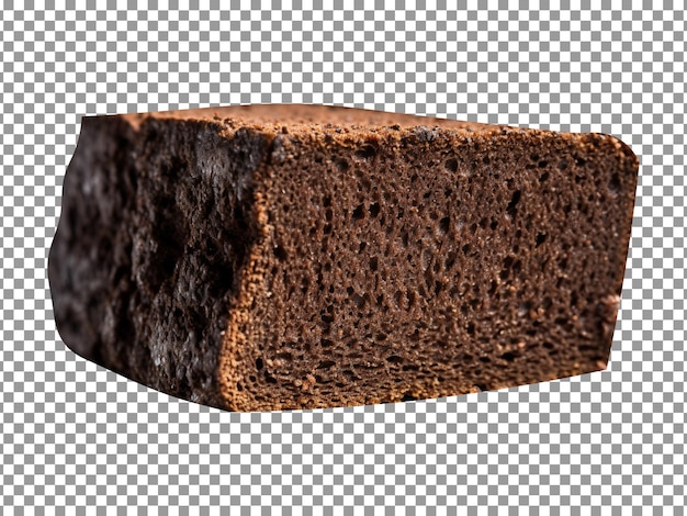 PSD Кусок свежего шоколадного торта изолирован на прозрачном фоне