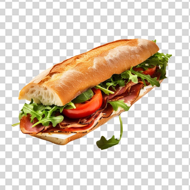 PSD un panino di ciabatta fresco.