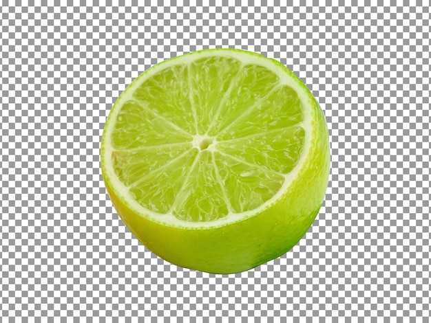 PSD fresh citrus fruit with slice on transparent background