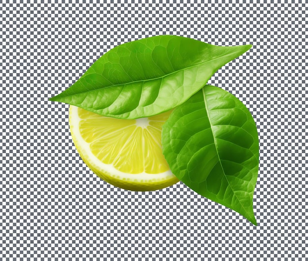 PSD fresh citrus leaf isolated on transparent background