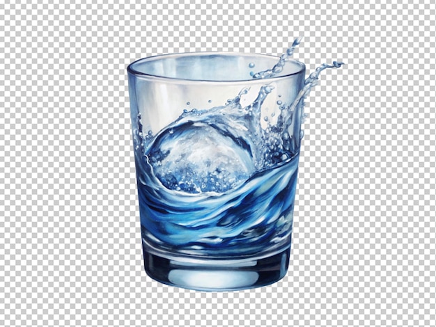 PSD fresh clean water glass