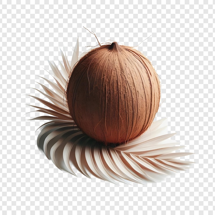 PSD fresh coconut isolated on transparent background