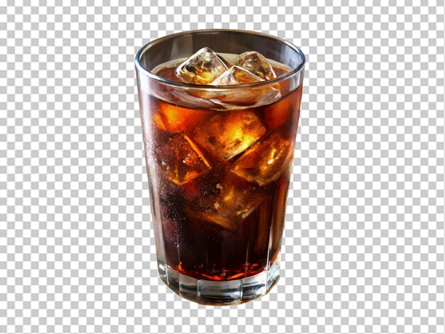 PSD fresh cola drink in glass