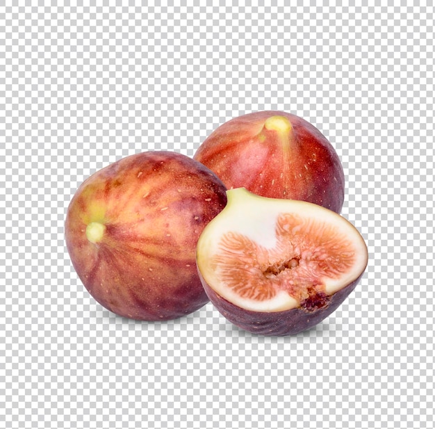 신선한 일반 무화과 Ficus Carica 절연 프리미엄 Psd