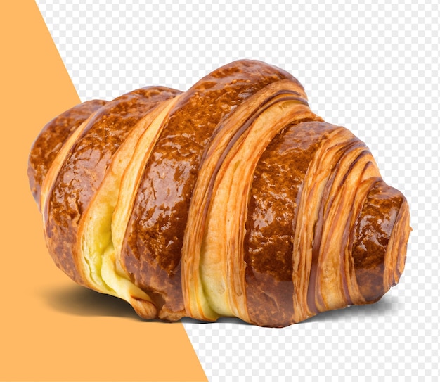 PSD fresh croissant isolated