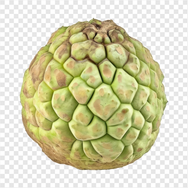 PSD fresh custard apple fruit on transparent background