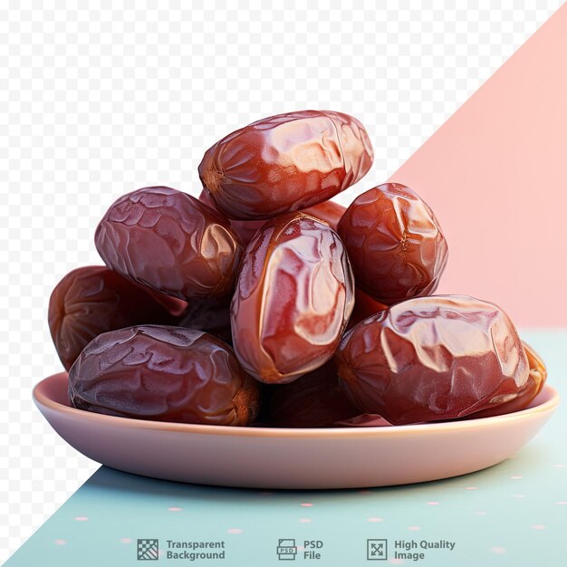 PSD fresh dates on a transparent background