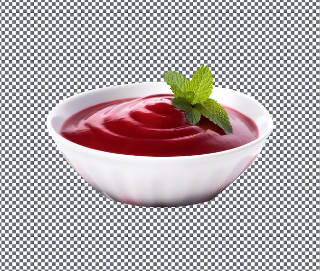 PSD fresh and delicious berry coulis isolated on transparent background